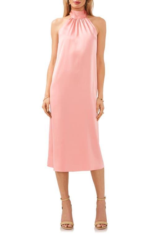 1.STATE Mock Neck Satin Midi Dress Product Image