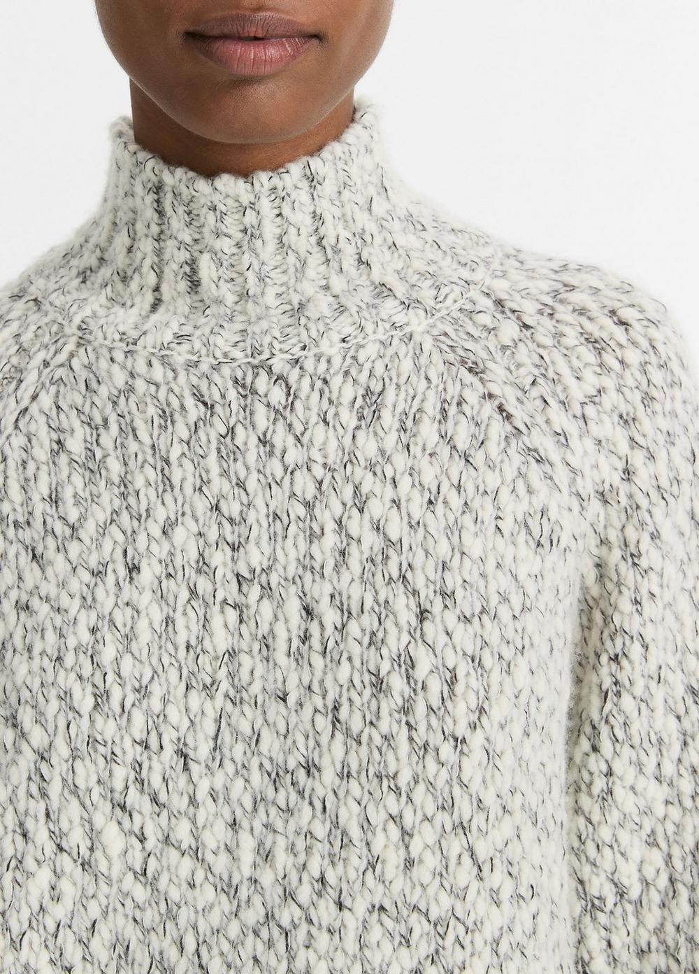 Italian Marled Wool-Blend Turtleneck Sweater Product Image