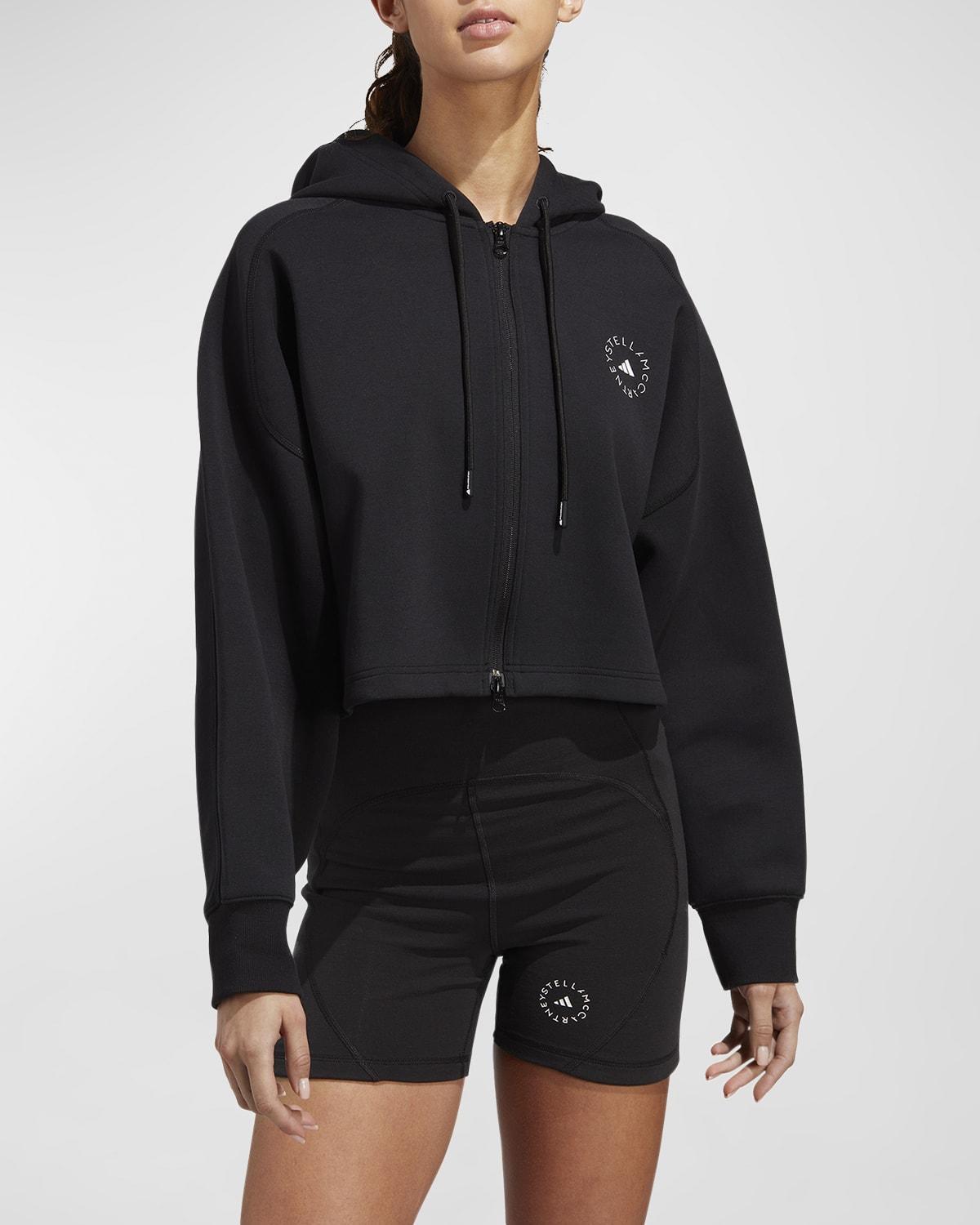 adidas by Stella McCartney Sportswear Cropped Hoodie in Black. - size XL (also in L, M, S, XS) Product Image