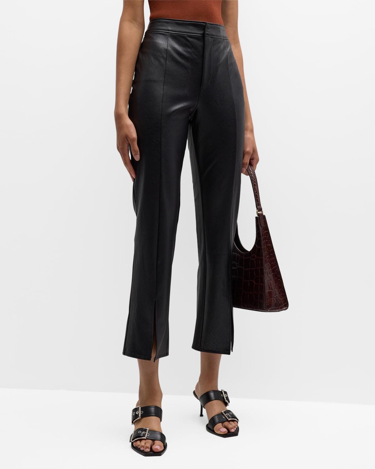 Womens Mesa Faux Leather Cropped Pants Product Image