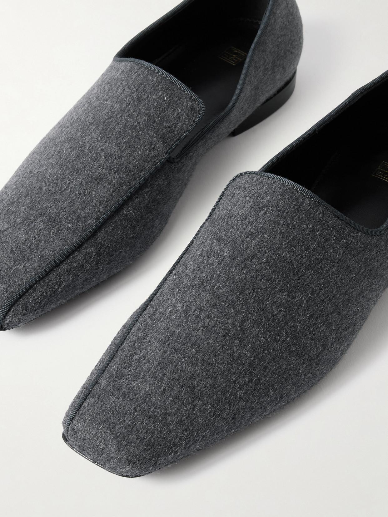 TOTÊME The Piped Loafer Grey Melange In 074 Grey Melange Product Image