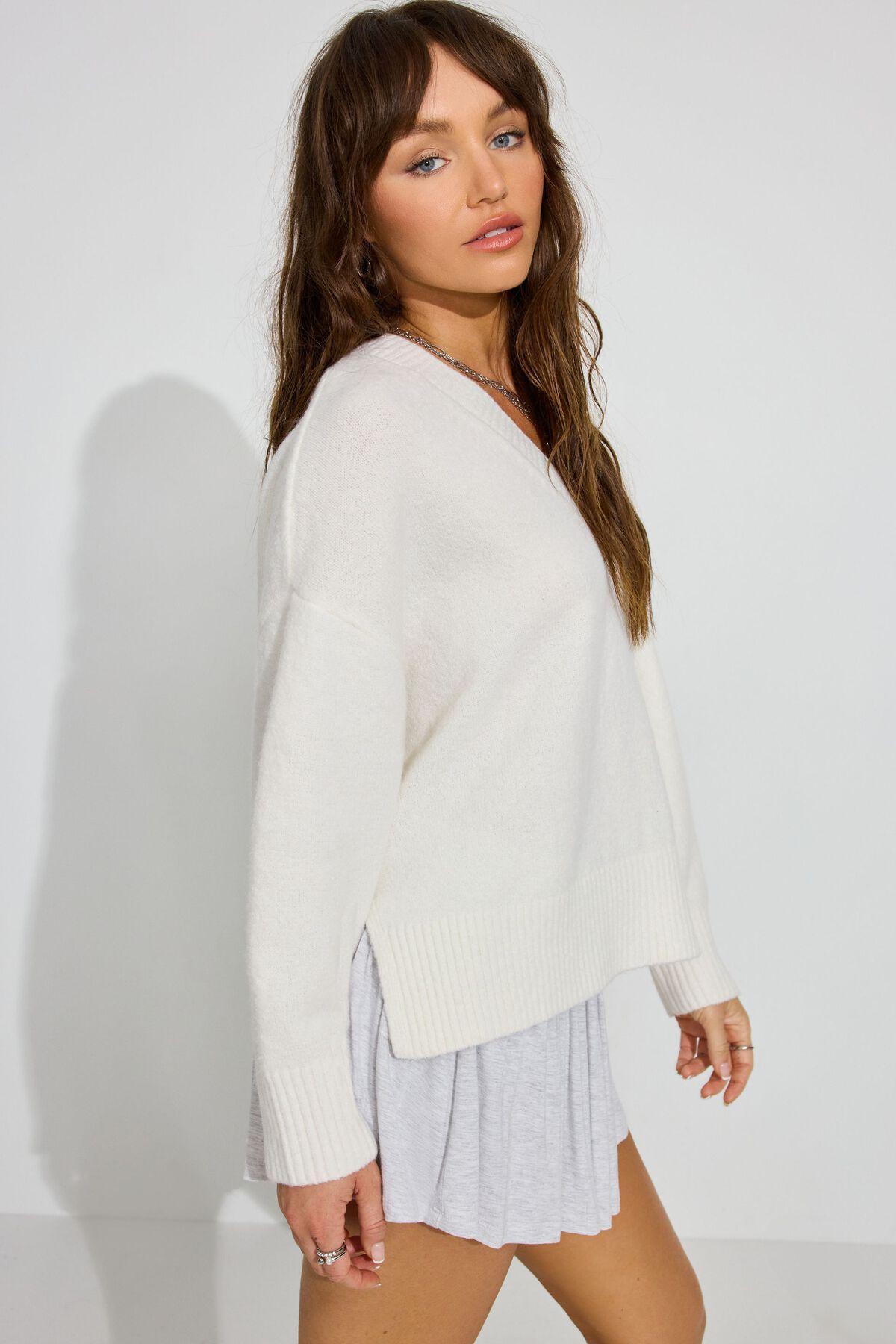 Cozy V Neck Sweater Product Image