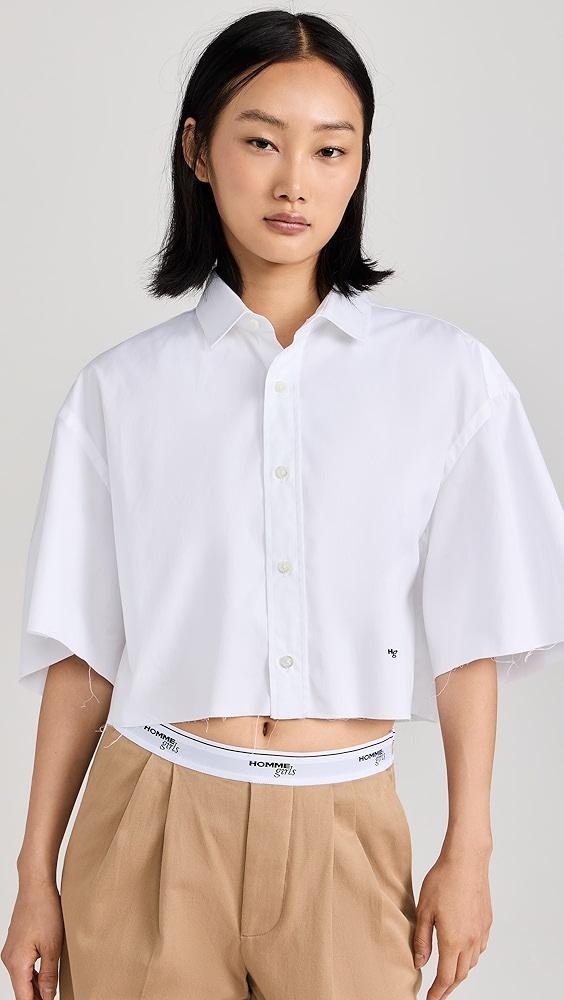 HOMMEGIRLS Oversized Crop Shirt | Shopbop product image