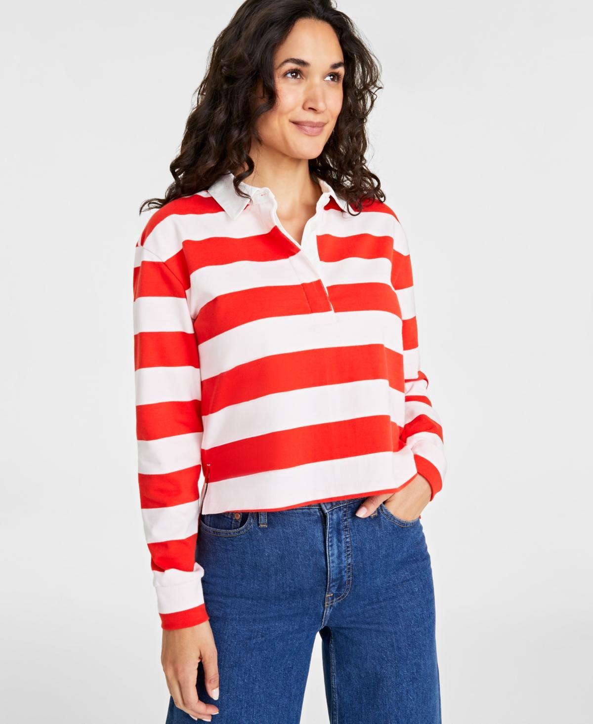 On 34th Womens Cotton Long-Sleeve Rugby Shirt, Created for Macys Product Image