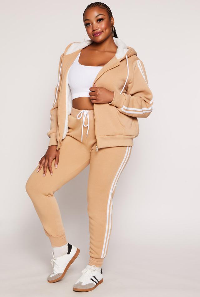 Womens Plus Size Varsity Stripe Drawstring Joggers Product Image