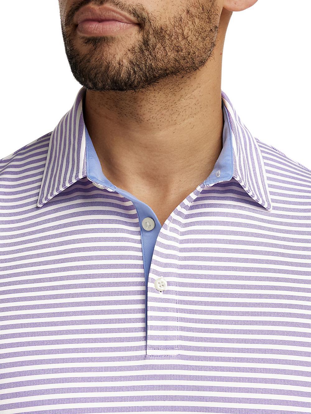 Performance Blend Three Button Polo - Purple Product Image