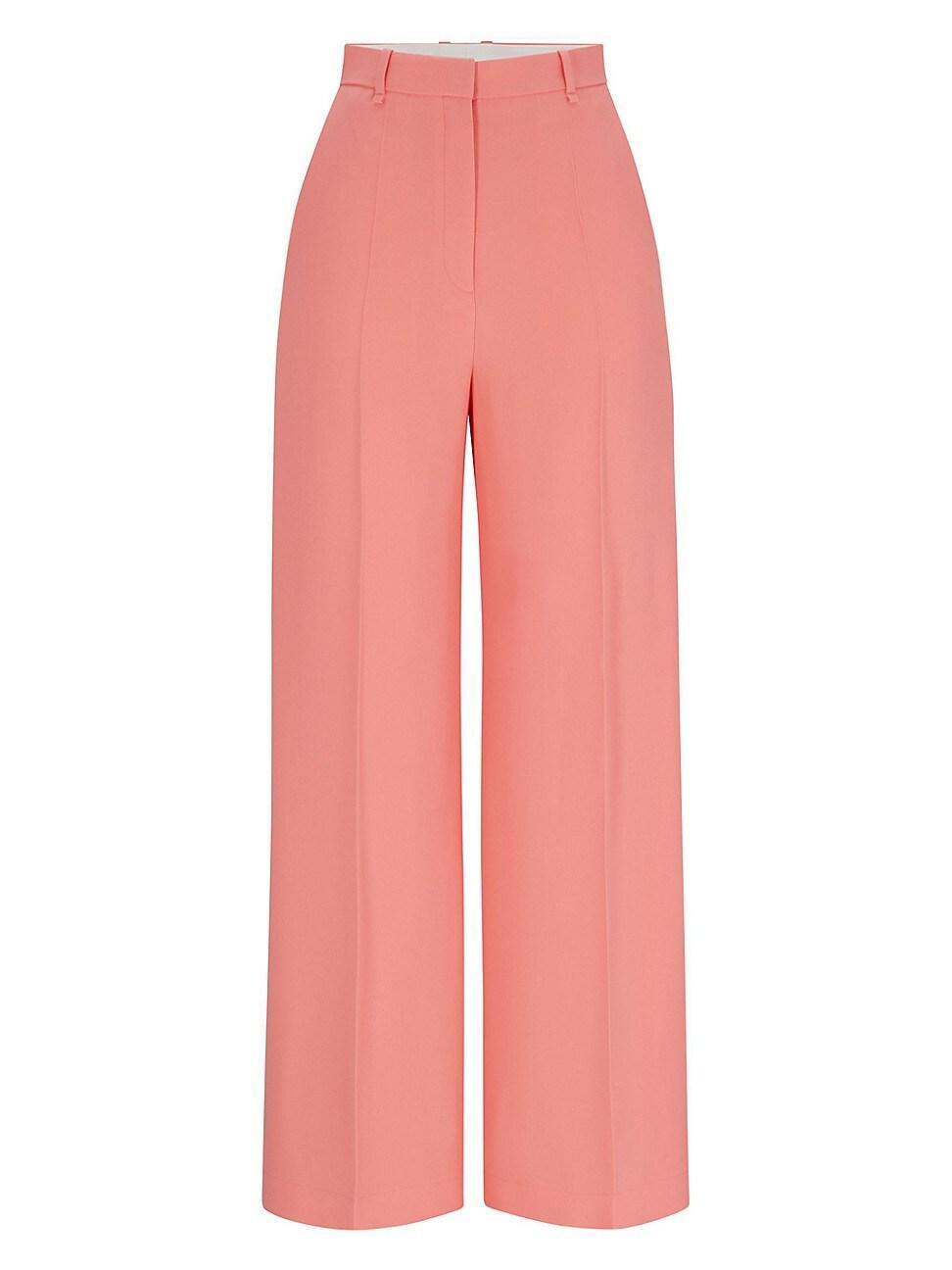 Womens High-Waisted Relaxed-Fit Trousers Product Image