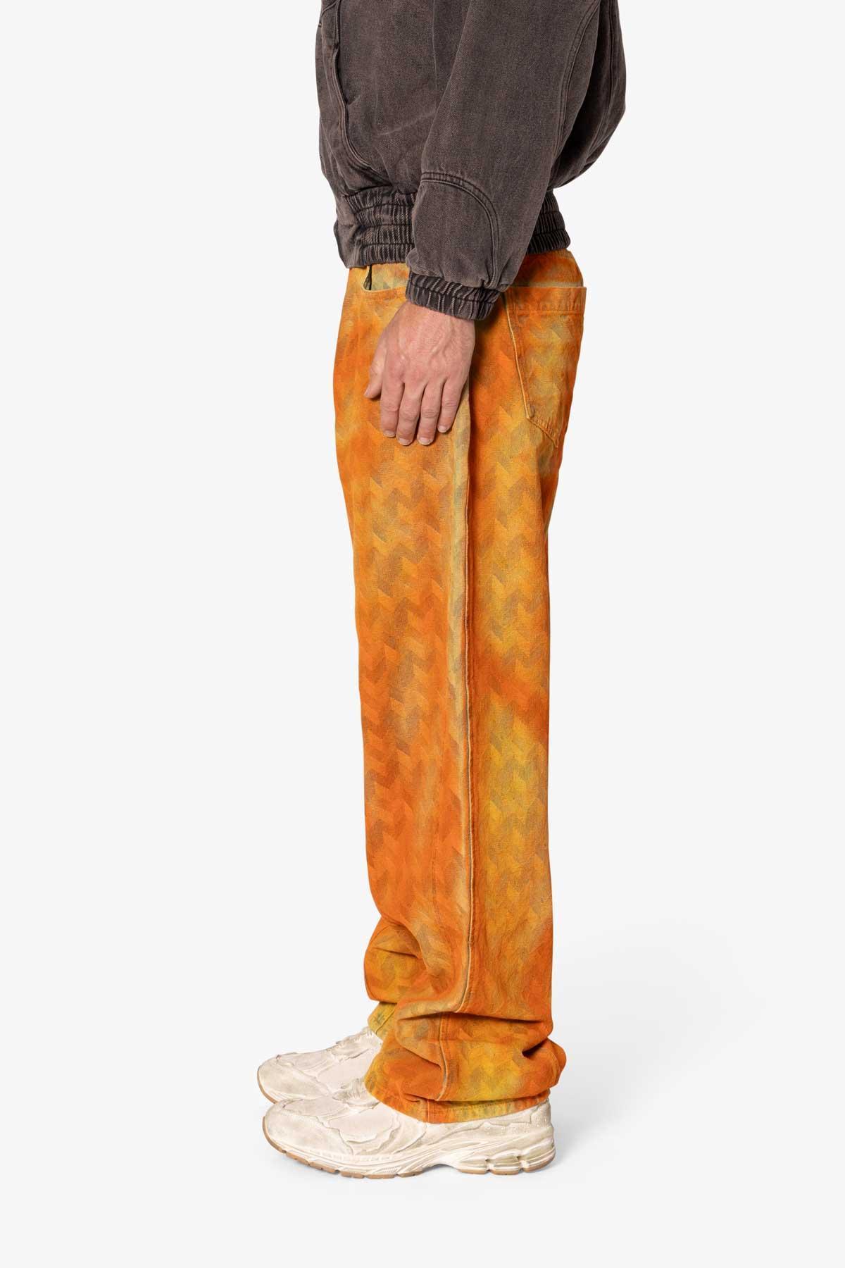 Ultra Baggy Sunny Jacquard Denim - Orange Product Image