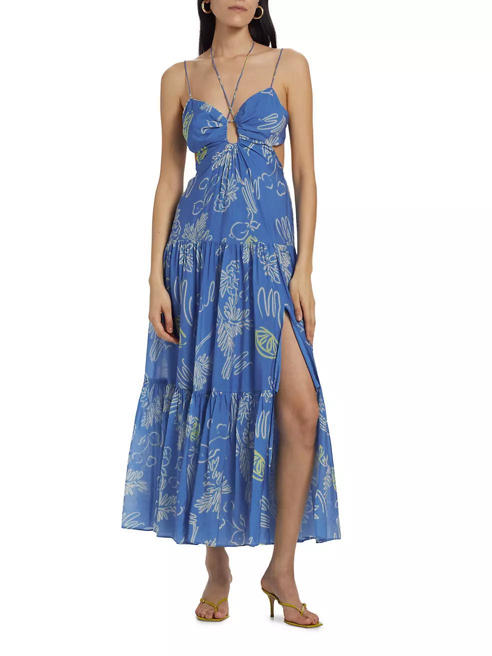 Cassini Floral Keyhole Maxi Dress Product Image