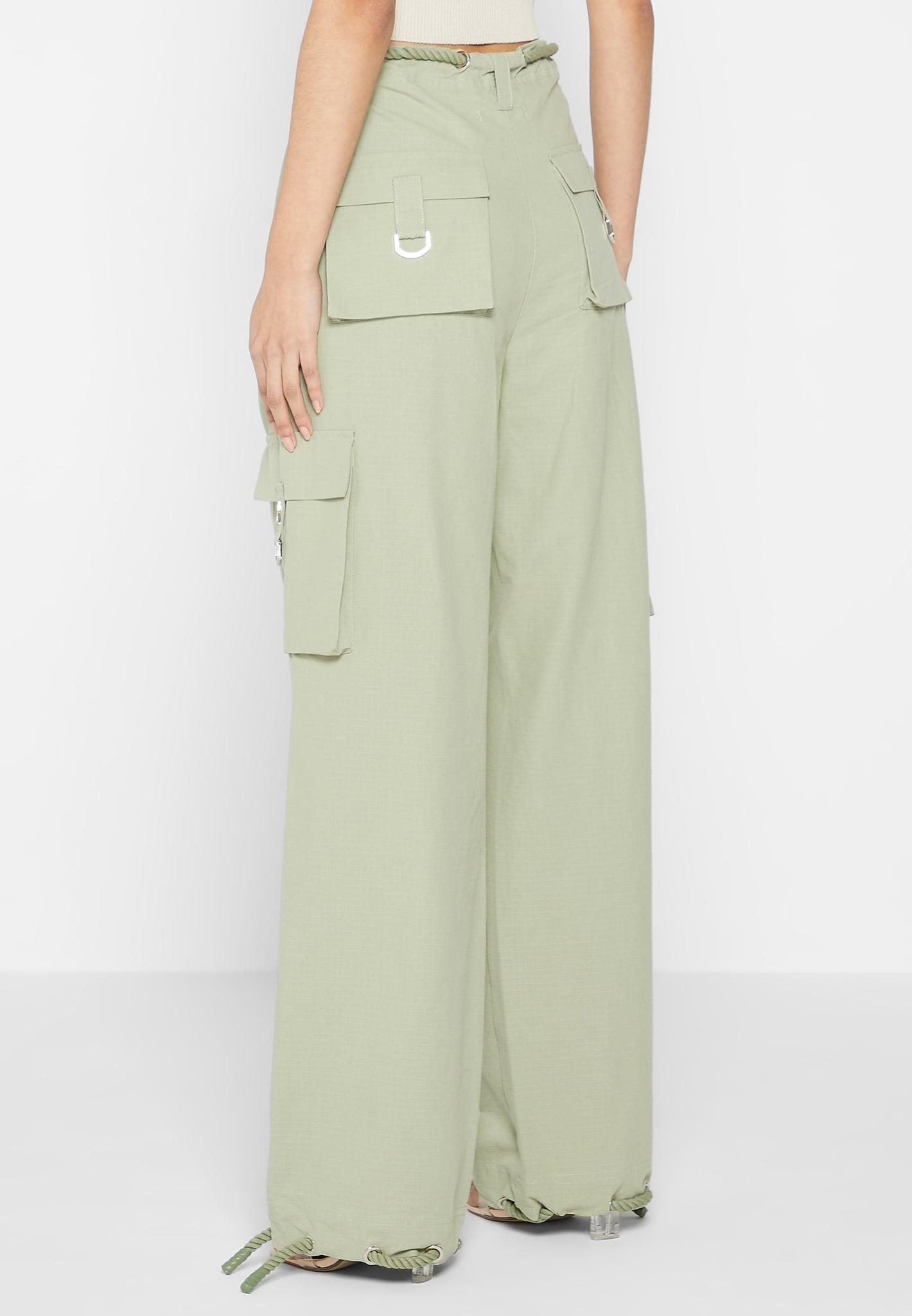 Ripstop Parachute Cargo Pants - Sage Female Product Image