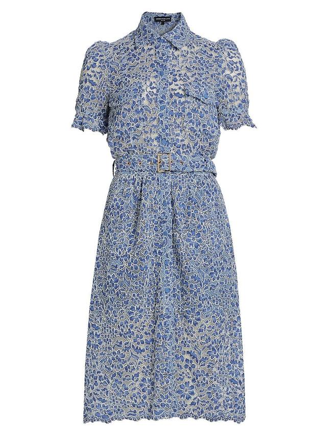 Womens Claudia Lace Belted Shirtdress Product Image