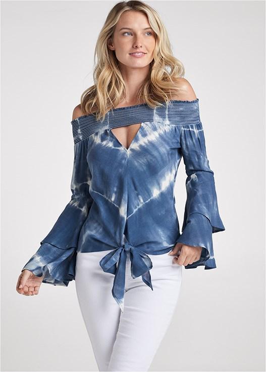 Tie Dye Off-Shoulder Top Product Image