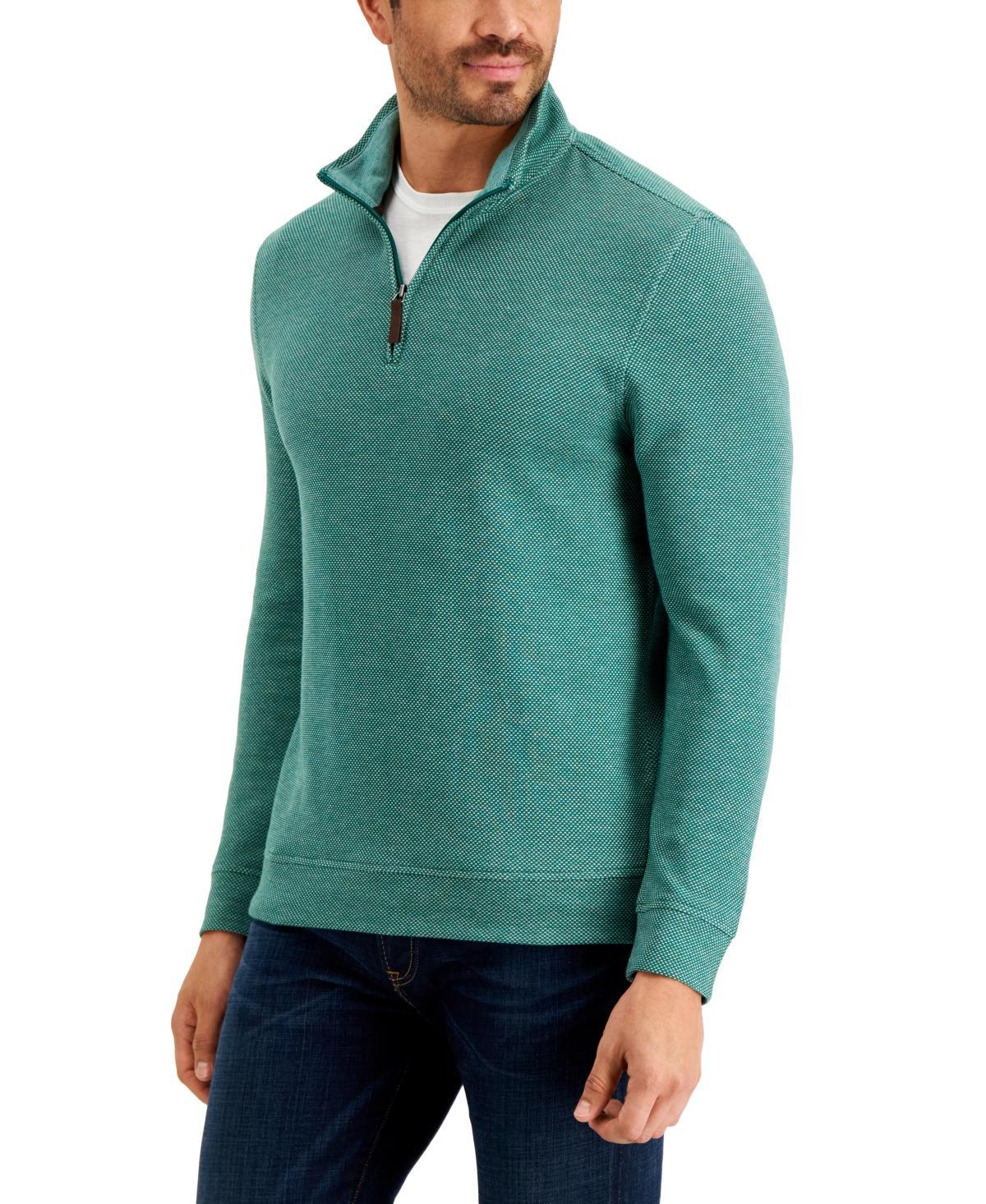 Club Room Mens Birdseye Quarter-Zip Pullover, Created for Macys Product Image