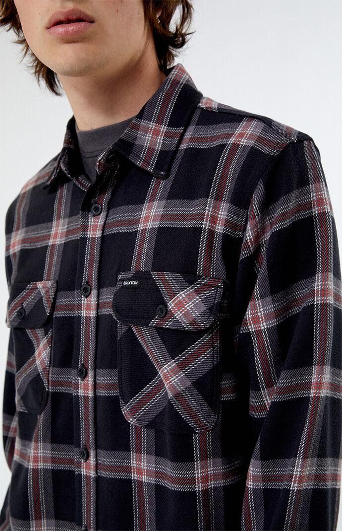 Brixton Mens Eco Bowery Stretch Water Resistant Flannel Shirt Product Image