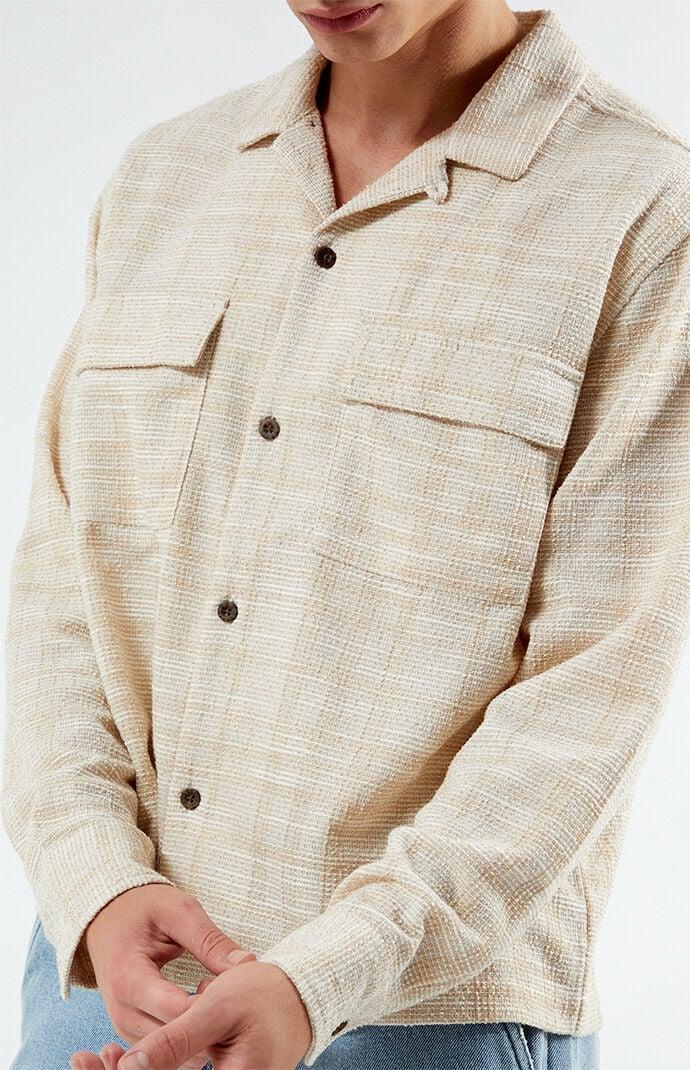 Men's Woven Cropped Flannel Shirt - Product Image