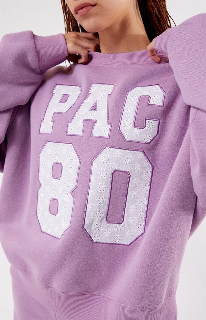 Women's Pac 1980 Eyelet Crew Neck Sweatshirt Product Image