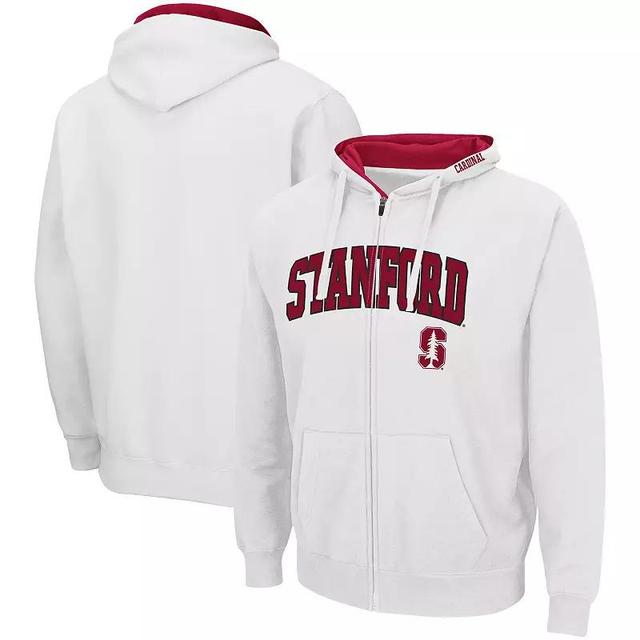 Mens Colosseum Stanford Cardinal Arch & Logo 3.0 Full-Zip Hoodie Product Image