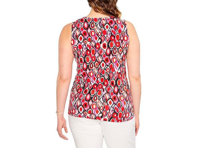 NIC+ZOE Geo Print Split Neck Blouse Product Image