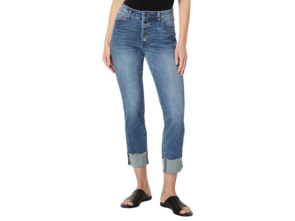 KUT from the Kloth Catherine High Rise Fab Ab Boyfriend (Authenticity) Women's Jeans Product Image