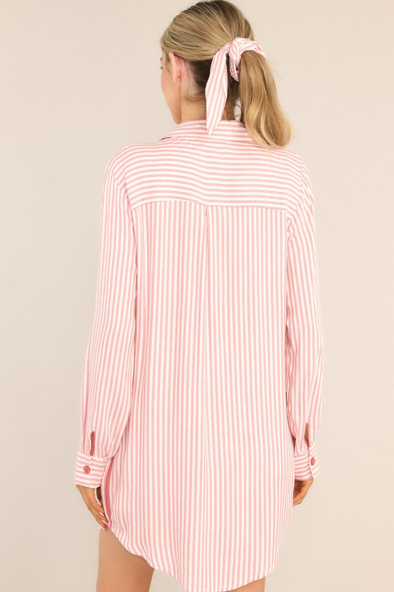 PJ Salvage Stripe Hype Pink Nightshirt Product Image