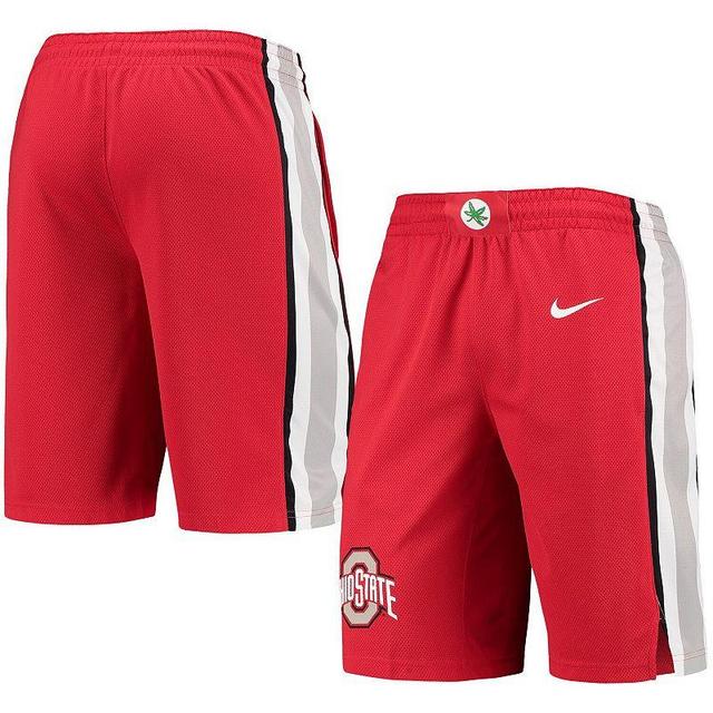 Mens Nike Scarlet Ohio State Buckeyes Replica Performance Basketball Shorts Product Image