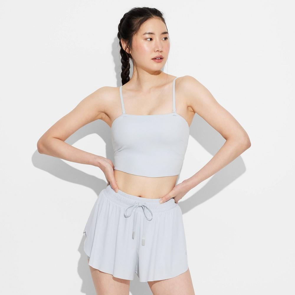 Womens Game Day Removable Strap Tube Top - JoyLab Light Gray XXL Product Image