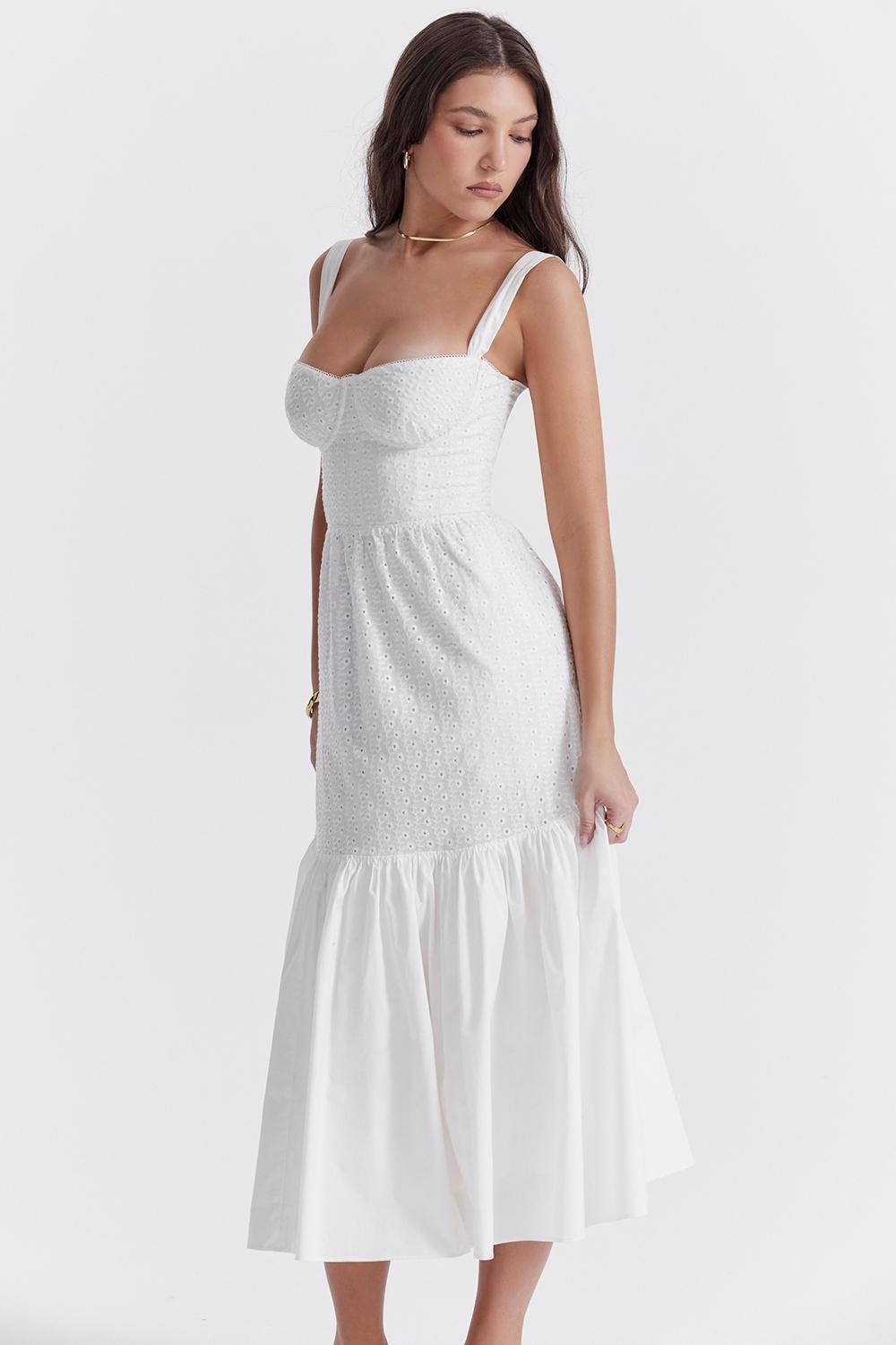 Elia White Broderie Anglaise Midi Sundress Product Image