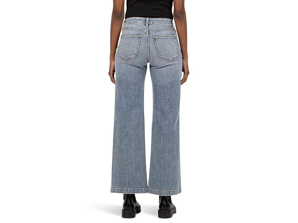 KUT from the Kloth Jean High-Rise Wide Leg Clean Hem in Enforce (Enforce) Women's Jeans Product Image