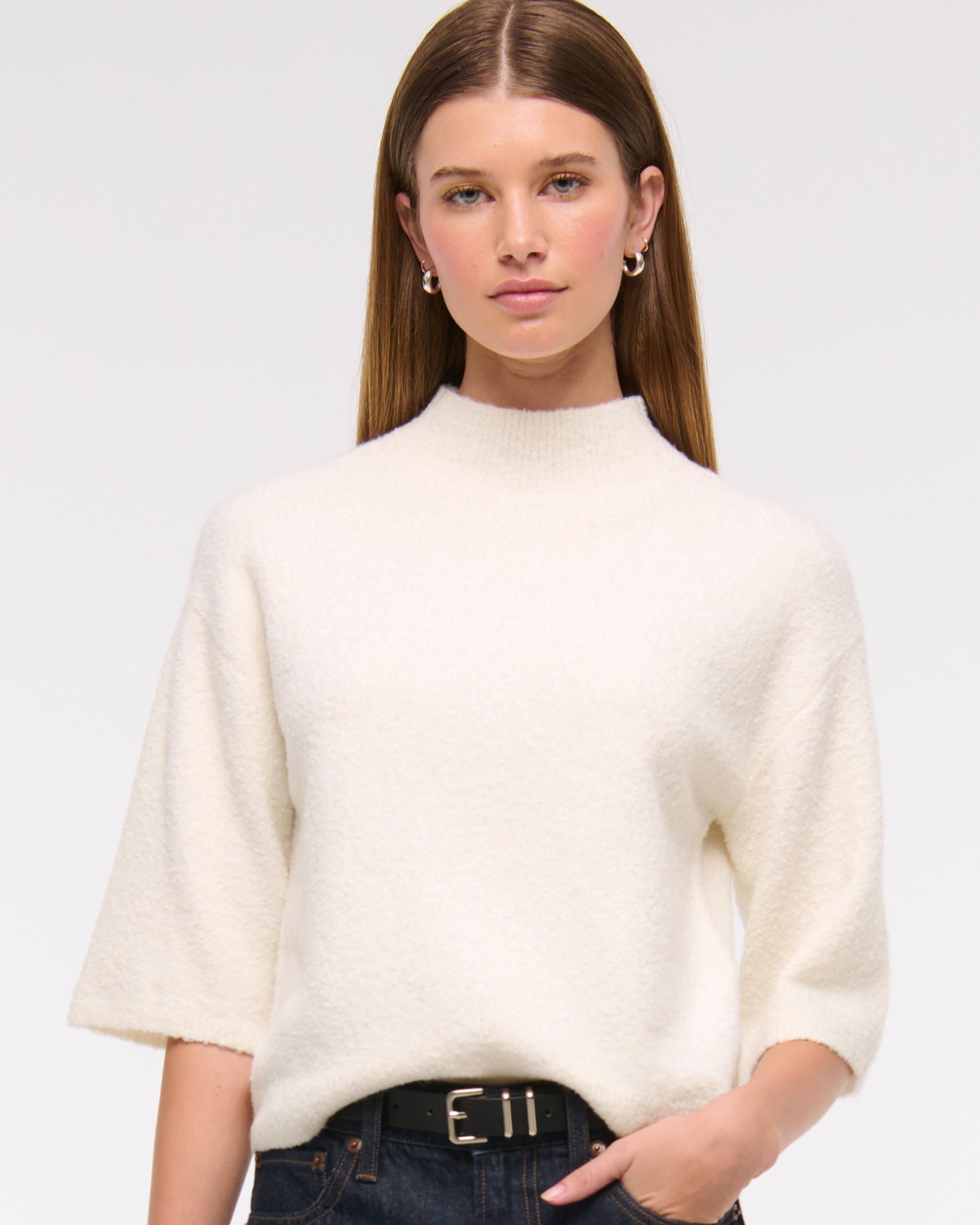 Boucle Mockneck Sweater Tee Product Image