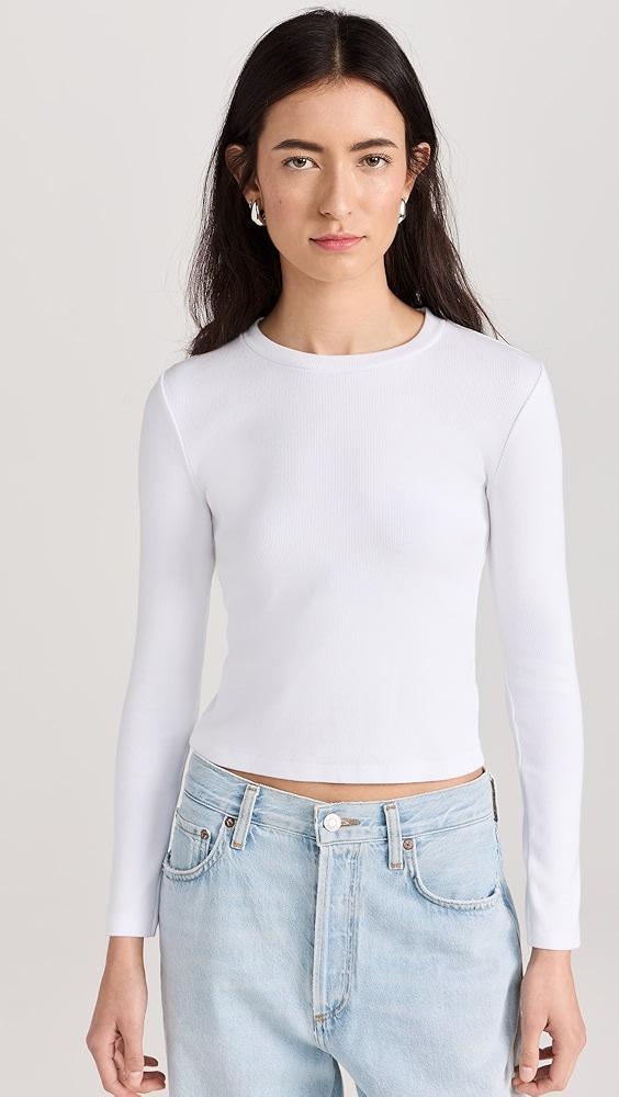 perfectwhitetee Foxx Ribbed Long Sleeve | Shopbop Product Image