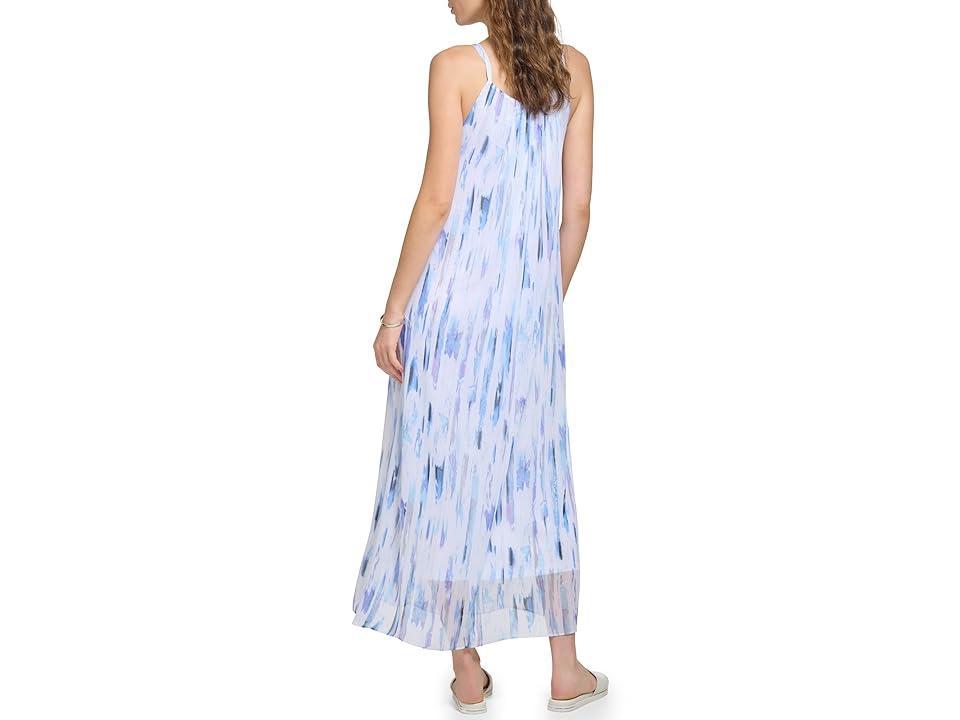 DKNY Print Chiffon Maxi Dress in White/Flint Multi at Nordstrom, Size X-Small Product Image