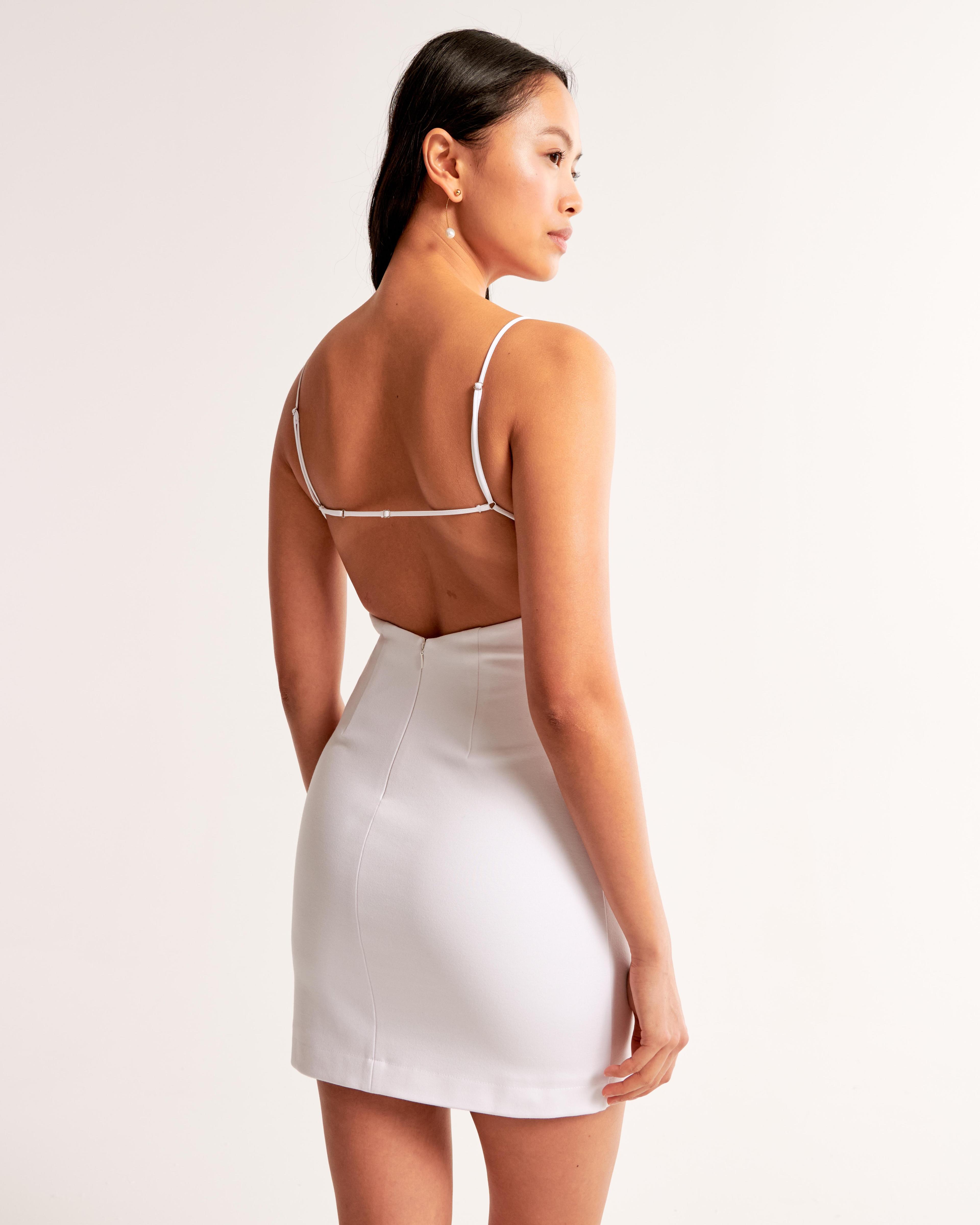 Squareneck Open-Back Mini Dress Product Image