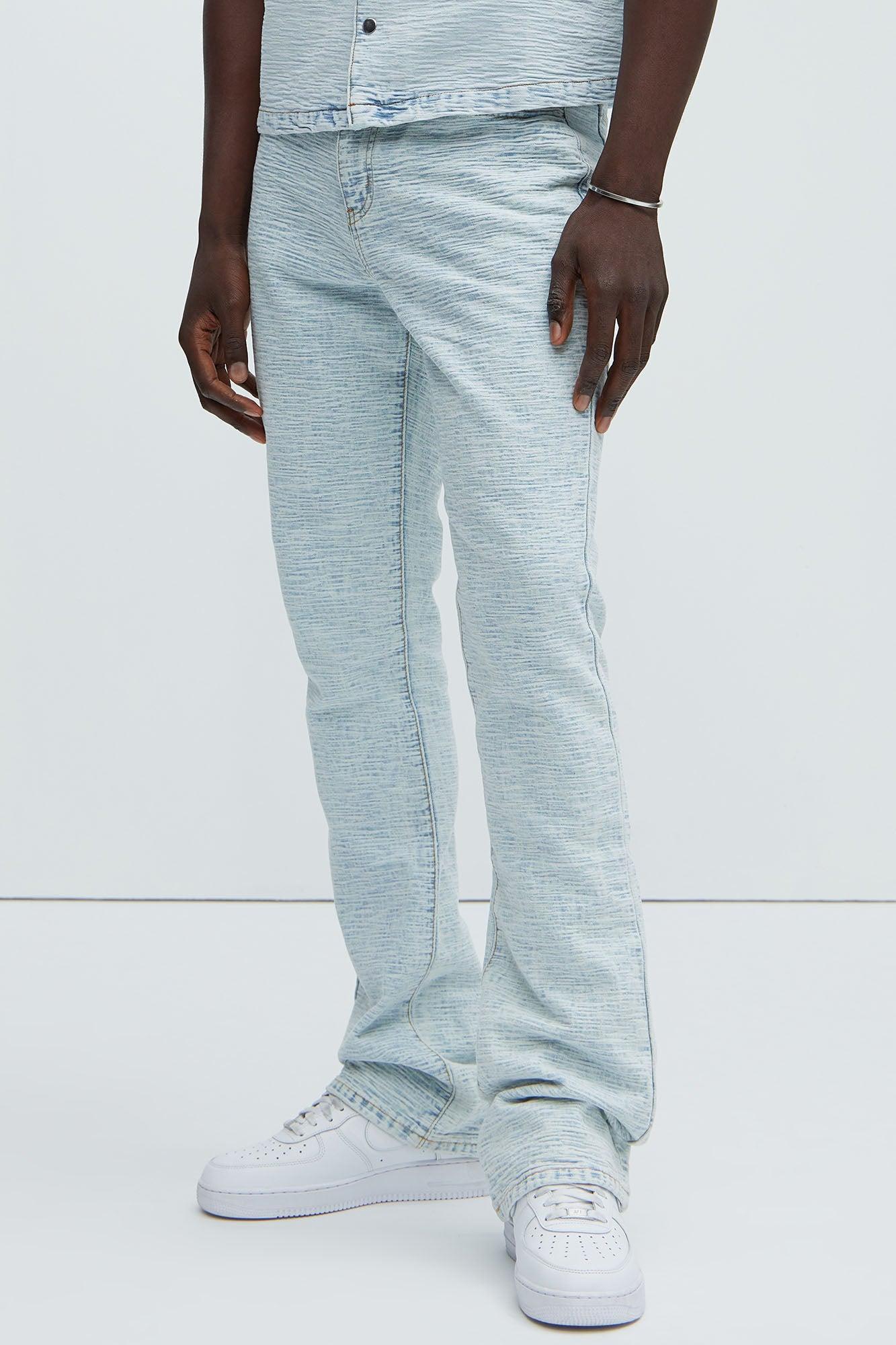 Will Stacked Slim Flare Jeans - Light Blue Wash Product Image