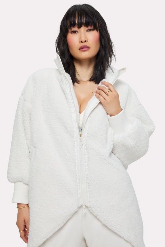 Oversized Faux Shearling Cocoon Jacket Product Image