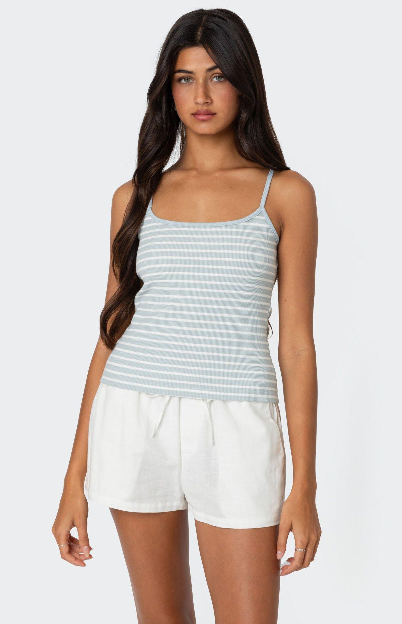 Edikted Women's Gretta Striped Ribbed Tank Top Product Image