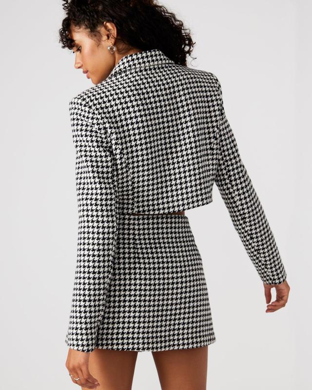 RUPI CROPPED BLAZER BLACK/WHITE Female Product Image