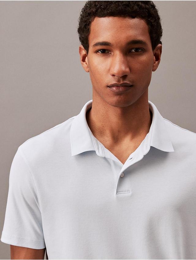 Calvin Klein Mens Supima Cotton Polo Shirt - White - XS Product Image