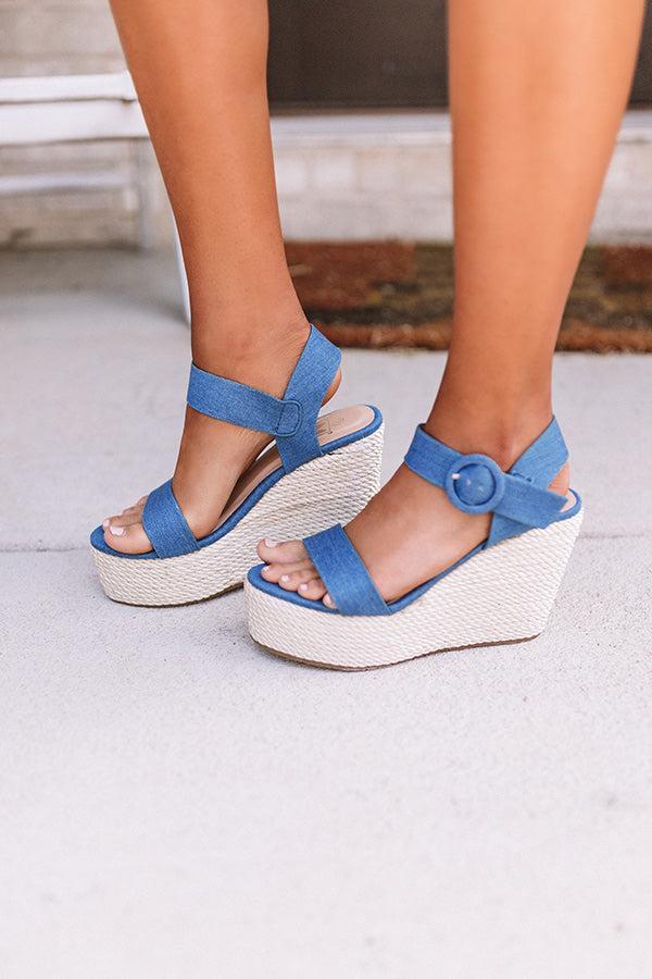 The Bowen Wedge In Blue Product Image