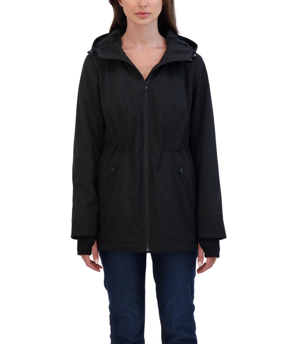 Womens Sebby Collection Sport Cozy Lined Softshell Anorak Jacket Product Image