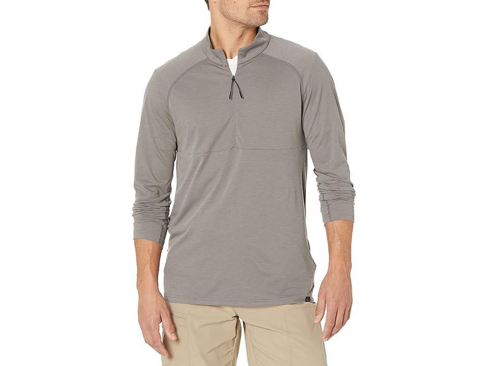 Prana Repeater 1/2 Zip Standard Fit (Heather Grey) Men's Clothing Product Image