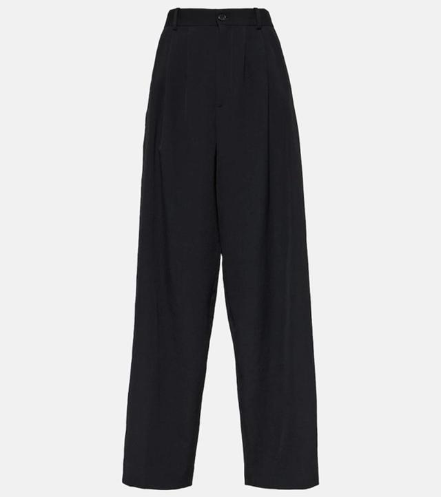 THE ROW Rufus Wool Wide-leg Pants In Black Product Image