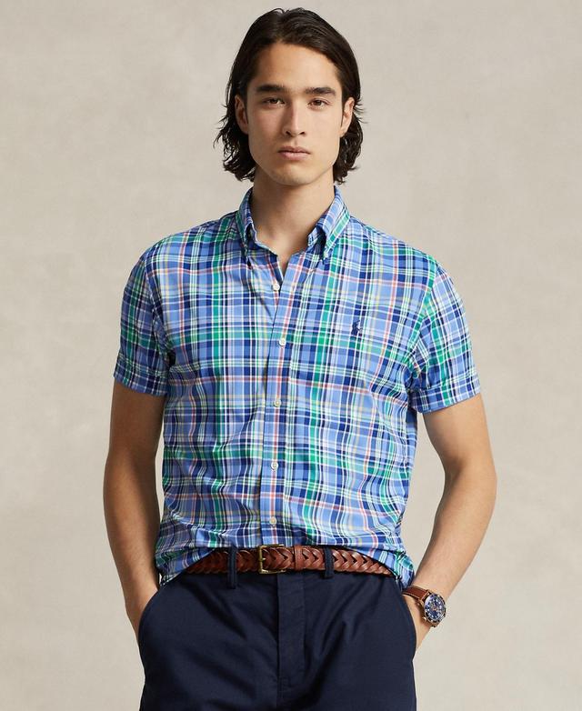 Polo Ralph Lauren Classic Fit Plaid Performance Stretch Short Sleeve Twill Woven Shirt Product Image