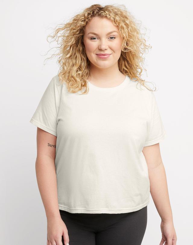 Hanes Originals Womens Cotton T-Shirt (Plus Size) Allgood Gold 4X Product Image