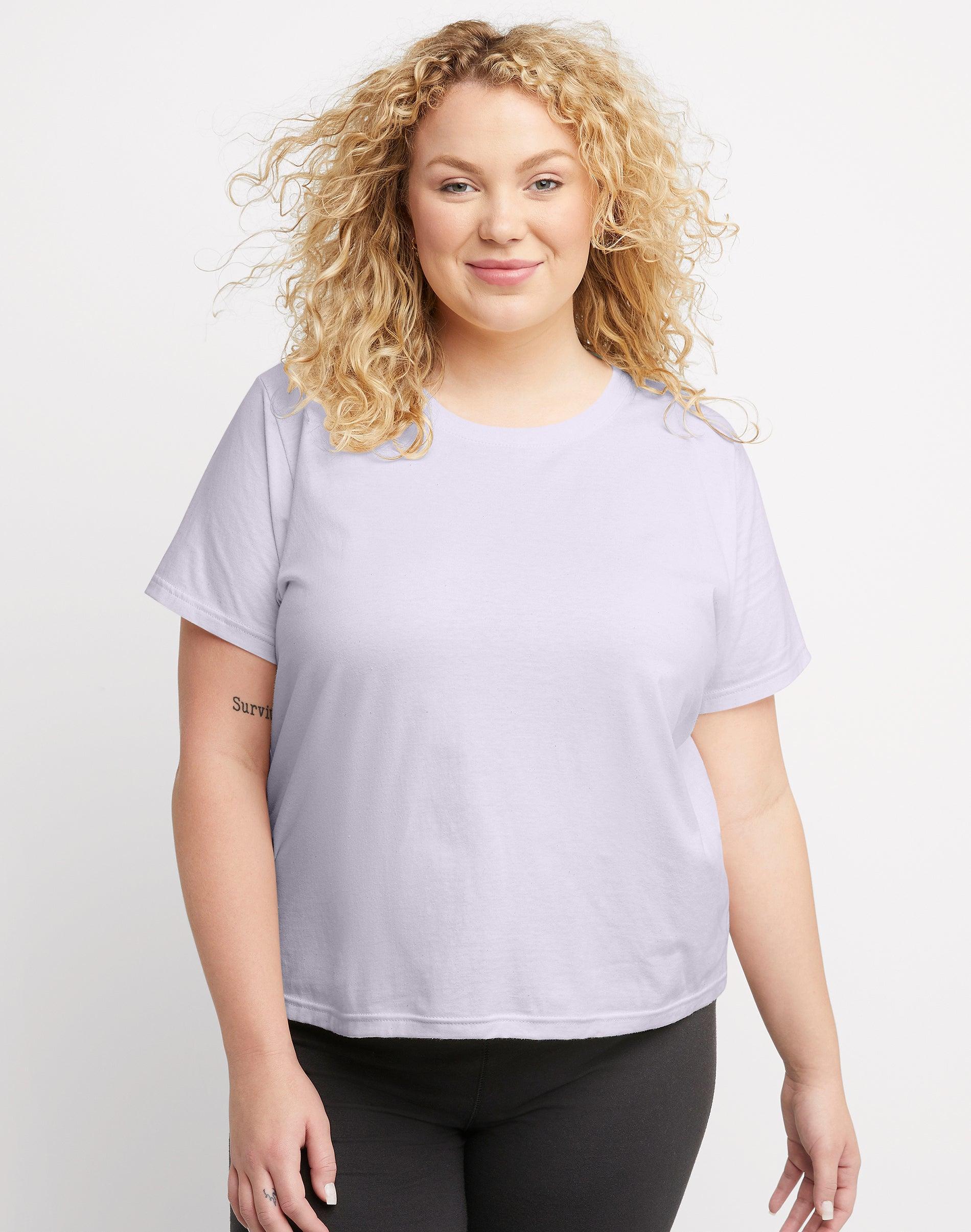 Hanes Originals Womens Cotton T-Shirt, Plus Size Allgood Gold 2X Product Image