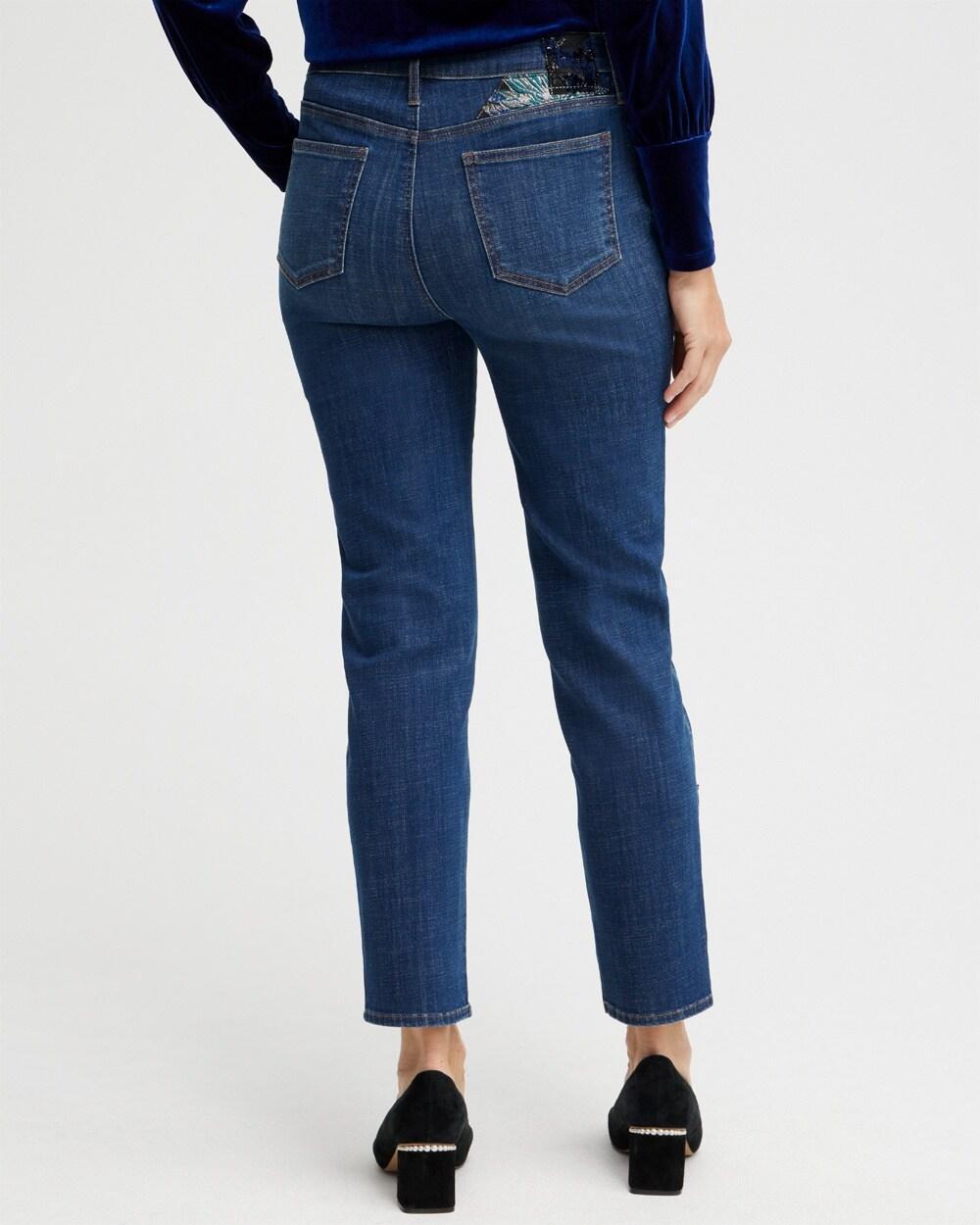 Girlfriend Patchwork Ankle Jeans Product Image