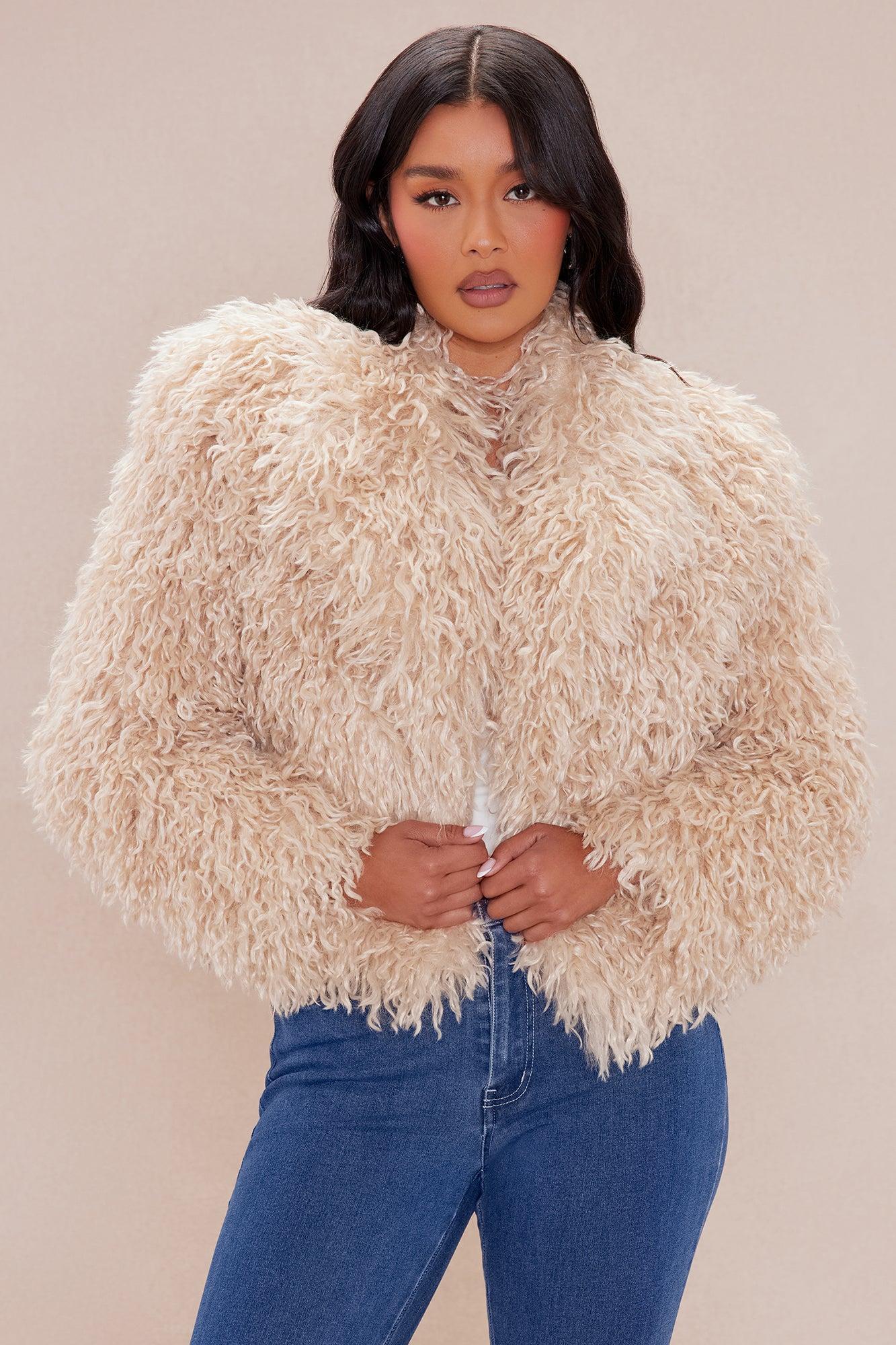 Tahoe Faux Fur Jacket - Cream Product Image