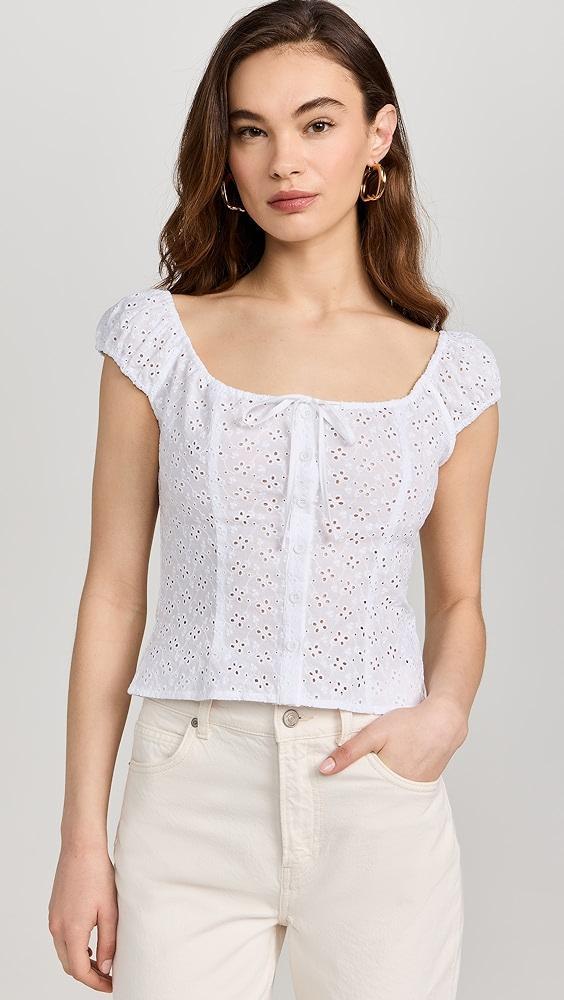 WAYF Button Front Top | Shopbop Product Image