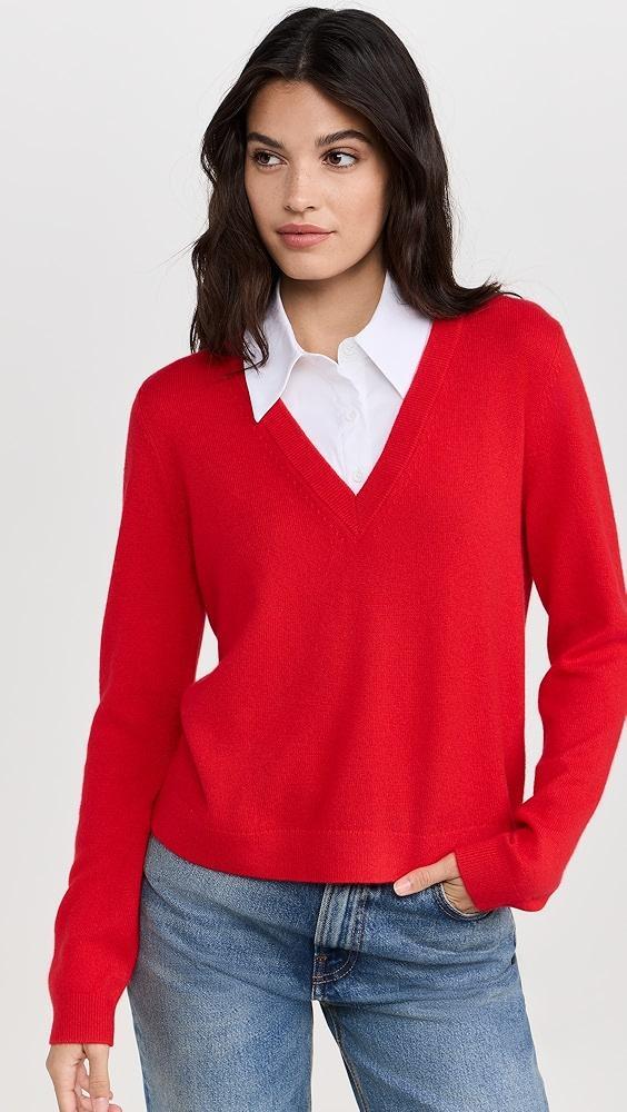 alice + olivia Denby Woven Collar Pullover | Shopbop Product Image