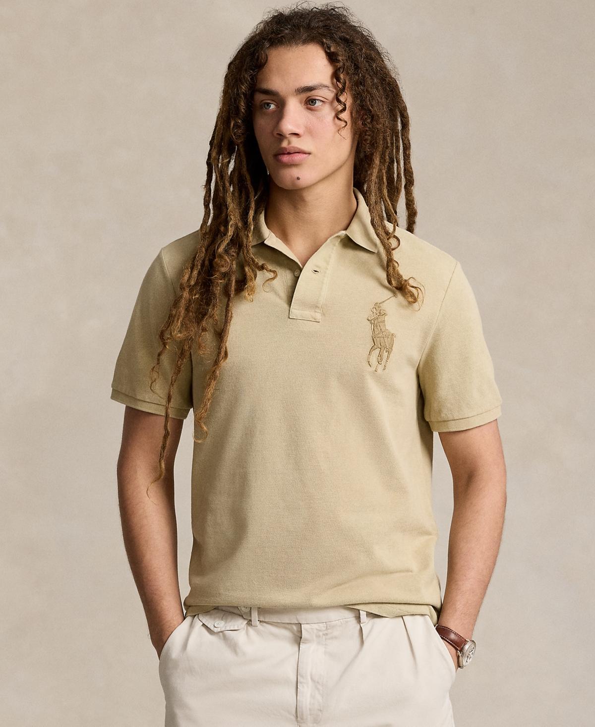 Polo Ralph Lauren Mens Custom Slim Fit Big Pony Mesh Polo Shirt Product Image