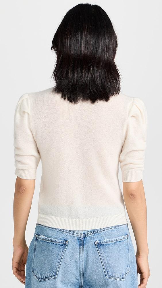 FRAME Ruched Sleeve Cashmere Sweater | Shopbop Product Image